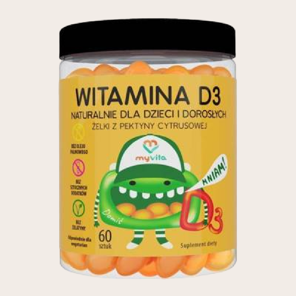 MyVita D3 vitamiini looduslikud kummikommid lastele ja taiskasvanutele N60 1 Boost Yourself