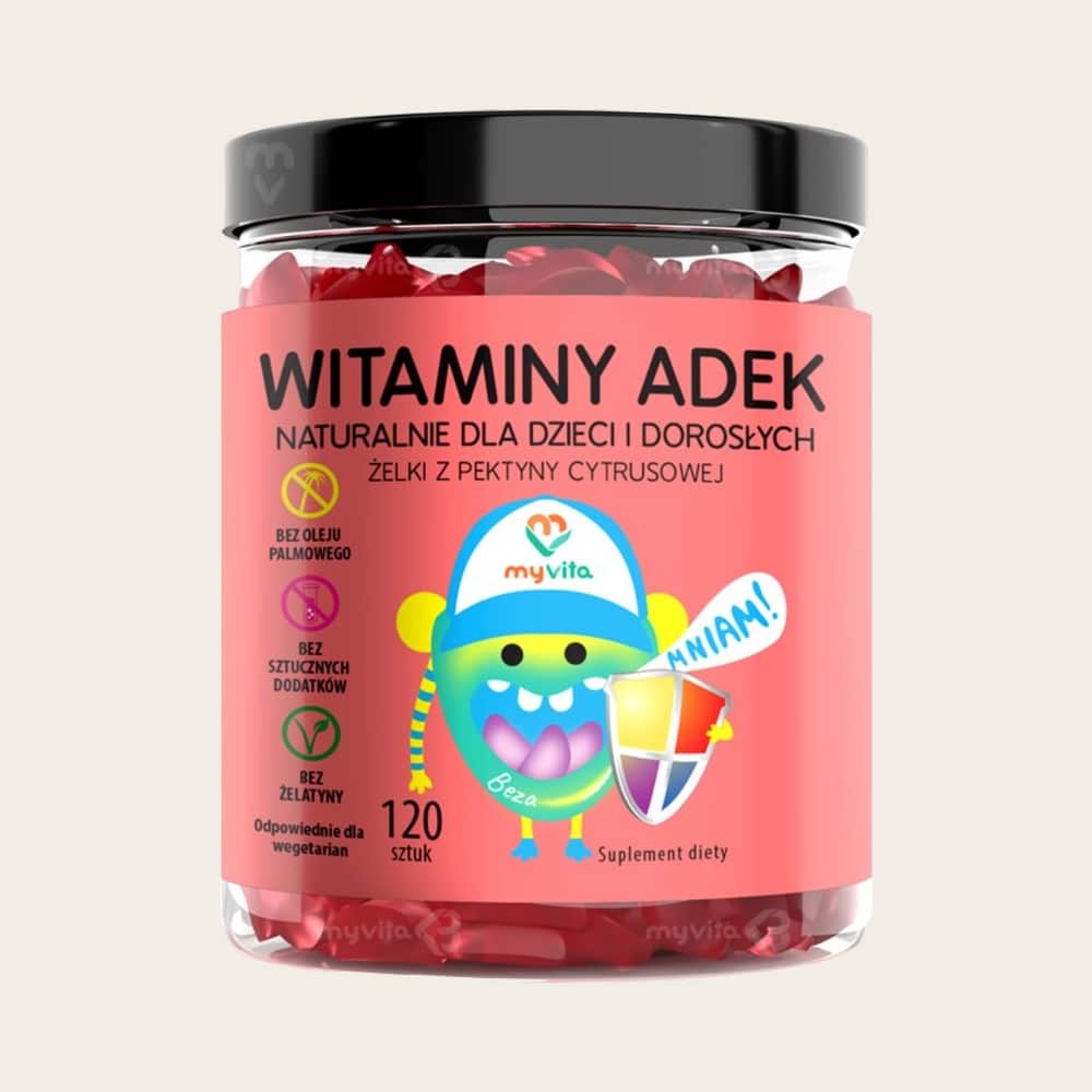MyVita ADEK vitamiini looduslikud kummikommid lastele ja taiskasvanutele N120 Boost Yourself