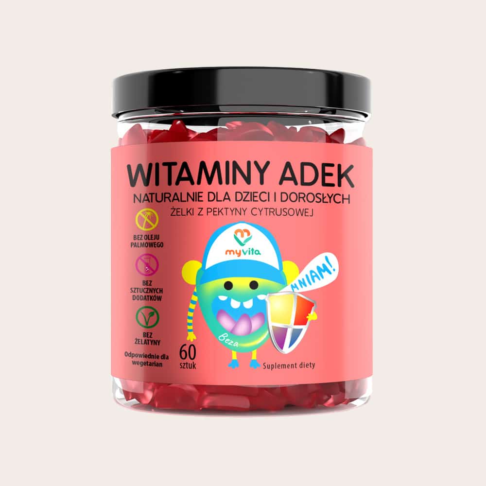 MyVita ADEK vitamiini looduslikud kummikommid lastele ja taiskasvanutele N60 Boost Yourself