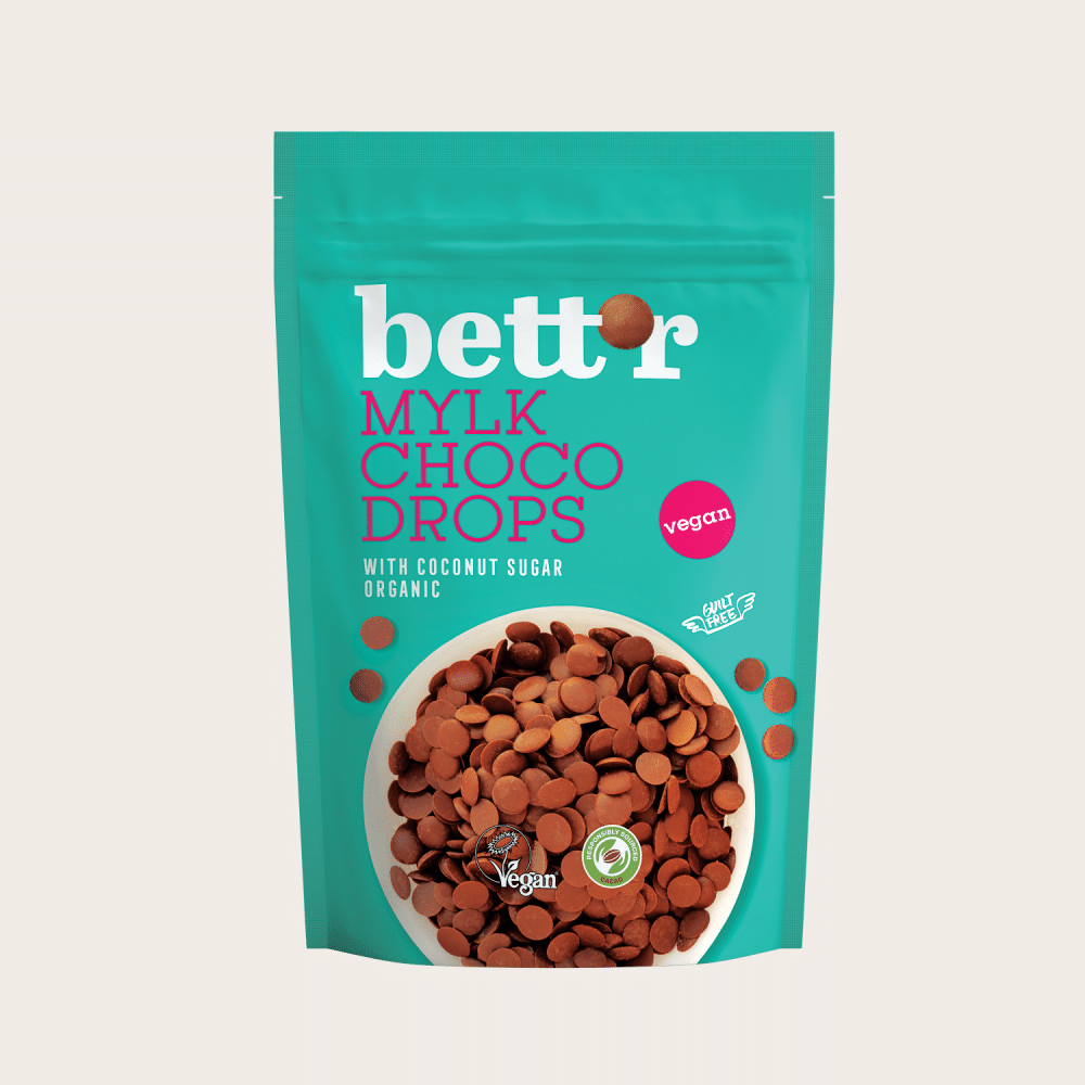 Bett`r Молочные шоколадные батончики с кокосовым сахаром, без глютена, 200 г